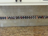 A custom mosaic backsplash